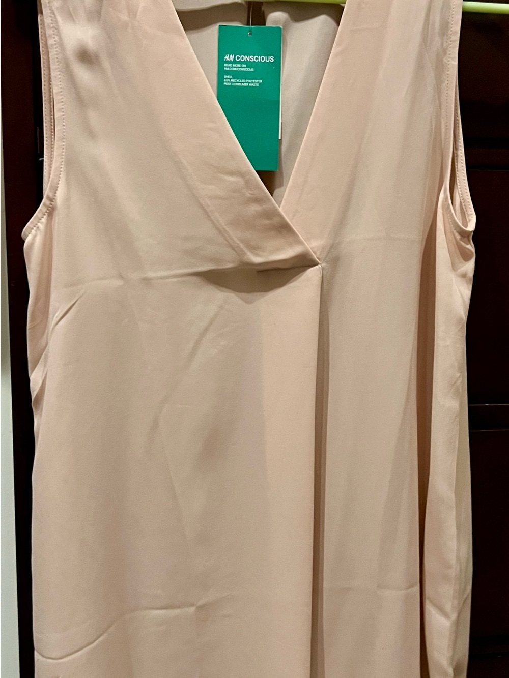 H&M Light Blush Sleeveless V-Neck Camisole Top